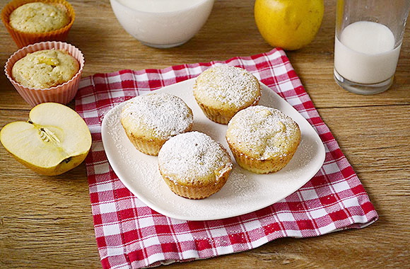 яблочные кексы в формочках в духовке рецепт фото 8
